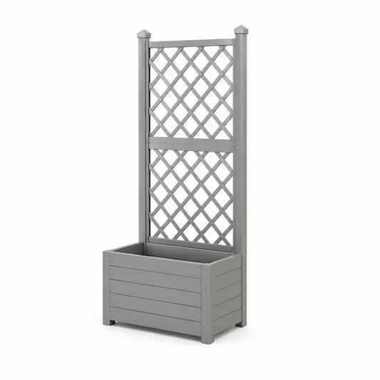 Fioriera con griglia per rampicanti grigia in polipropilene 100 x 43 x 142 cm